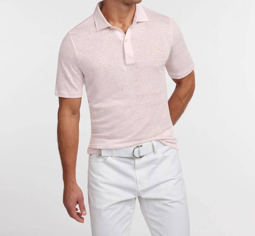 NEW DAVID DONAHUE the weekender polo in driftwood
